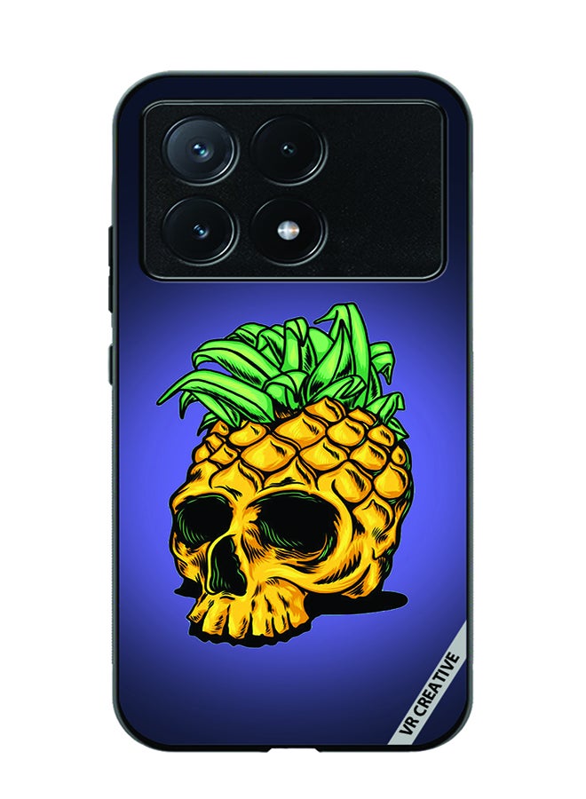 VR CREATIVE Protective Case Cover For Xiaomi Poco X6 Pro Pineapple Skull Design Multicolour - Image 1