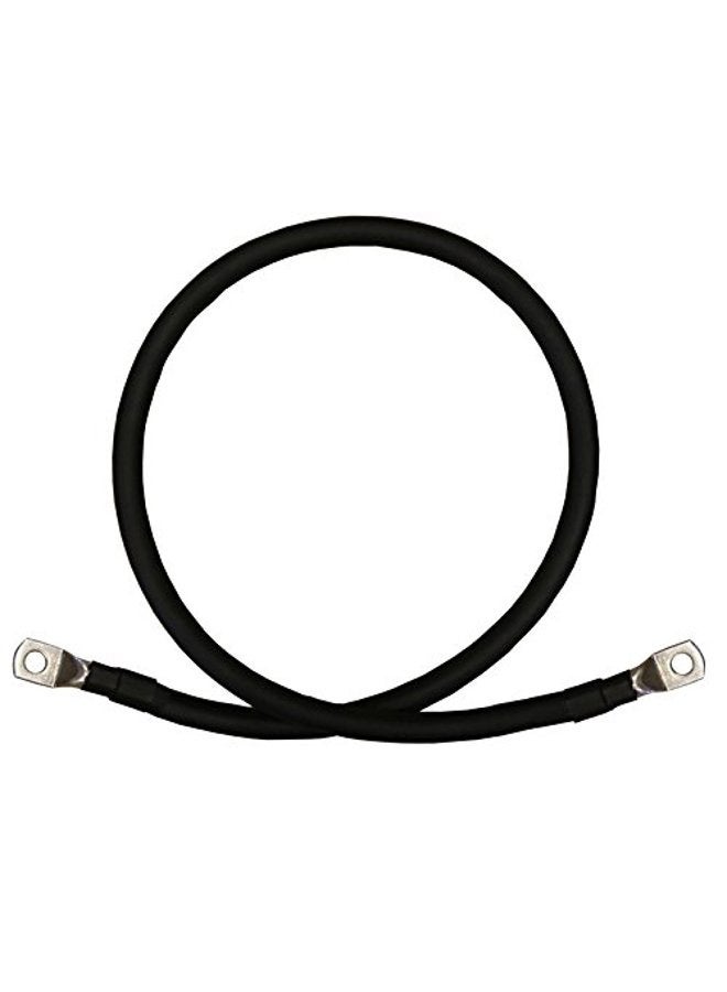 WindyNation 1/0 AWG Gauge Red + Black Pure Copper Battery Inverter Cables Solar, RV, Car, Boat 12 in 3/8 in Lugs - Image 3