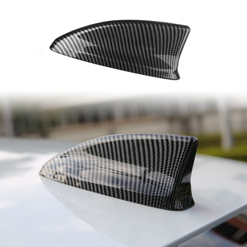 CKE Compatible with Honda Civic 2026 2025 2024 2023 2022 Compatible with Acura Integra 2026 2025 2024 2023 Accessories Car Shark Fin Antenna Topper Roof Aerial Cover Trim Carbon Fiber Style