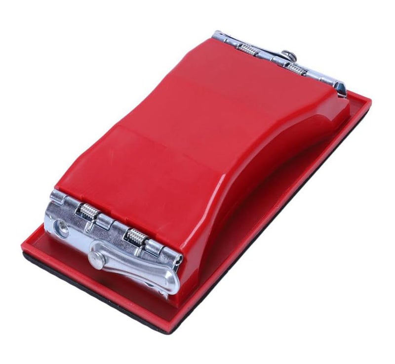 Inditrust Plastic Hand Sanding Block with Clip on Fitting Sanding, Block Sander Pad for Wood Glasses Car Furniture Finishing Sanding Sheets Holder Clamp (1 Pc) - Image 1