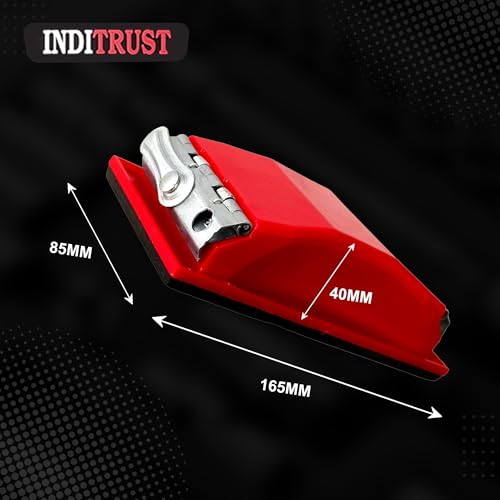 Inditrust Plastic Hand Sanding Block with Clip on Fitting Sanding, Block Sander Pad for Wood Glasses Car Furniture Finishing Sanding Sheets Holder Clamp (1 Pc) - Image 4