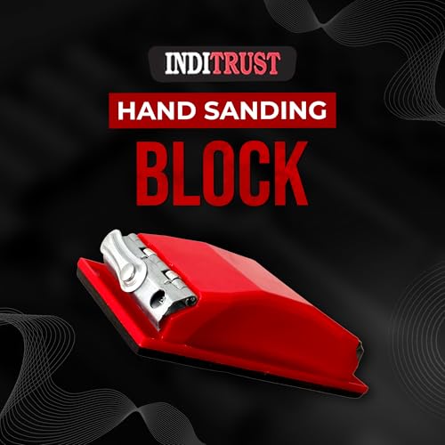 Inditrust Plastic Hand Sanding Block with Clip on Fitting Sanding, Block Sander Pad for Wood Glasses Car Furniture Finishing Sanding Sheets Holder Clamp (1 Pc) - Image 2