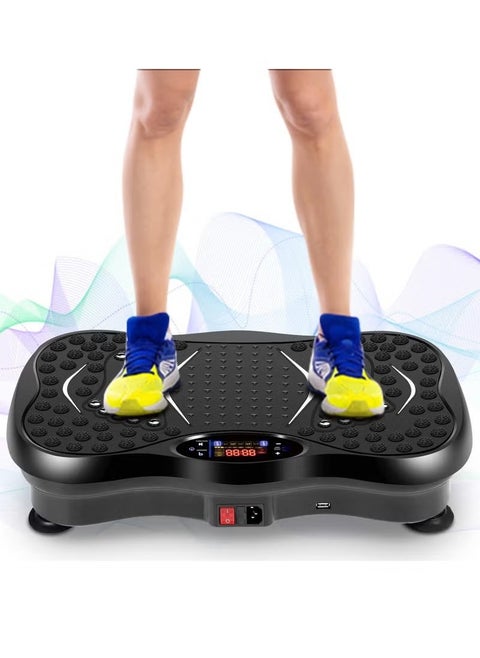 Vibration Plates, Vibration Fitness Exercise Machine for Home Use, with Bluetooth Speaker, 5 Program Modes, 2 Resistance Bands, Vibration Fitness Trainer, 330lb Max Load