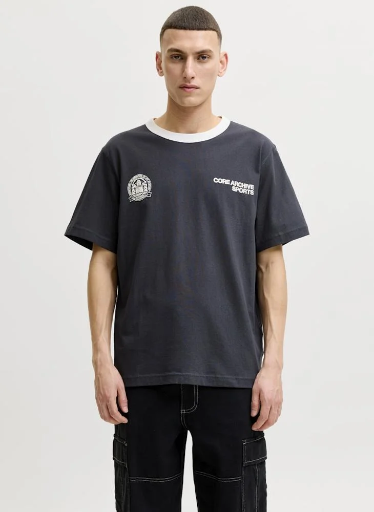 JACK & JONES Logo Crew Neck T-Shirt