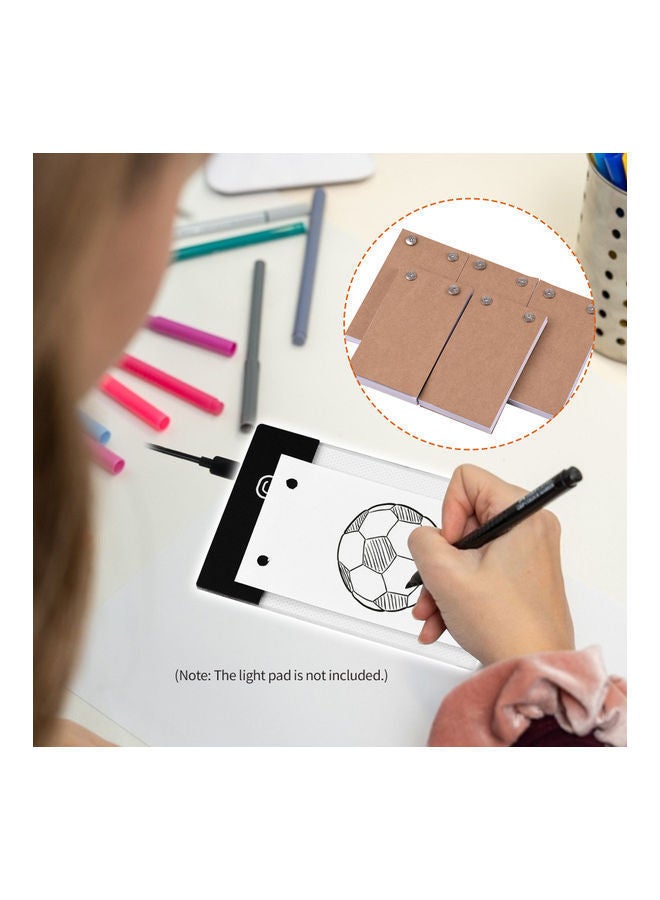 نيبمينينت طقم دفاتر قلاب مكون من 5 قطع . البني/الأبيض - Image 5