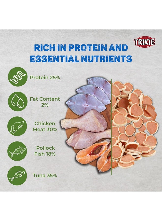 Trixie Premio Tuna Rolls, 50 G And Kittos Snapper Jerky Strips Cat Treats, Rich Protein Low Fat, Premium Reward & Training Treat, Pack Of 3 - Image 4