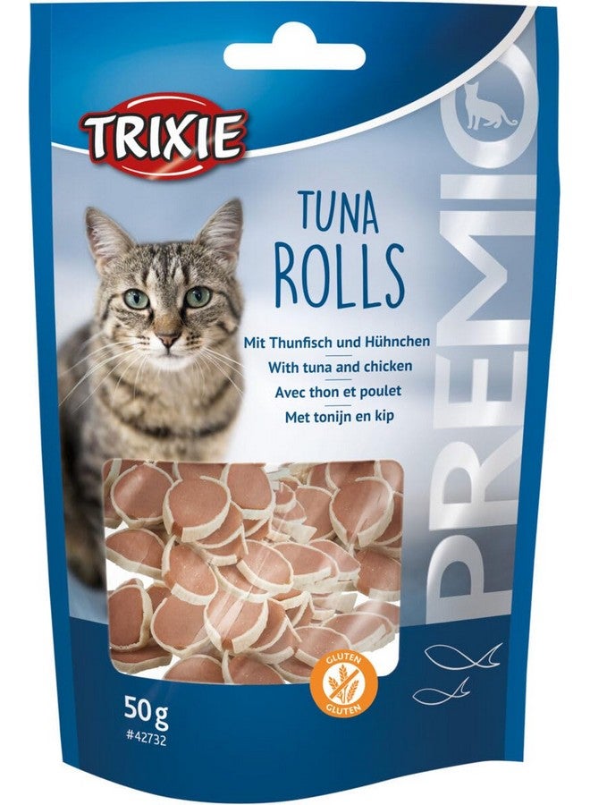 Trixie Premio Tuna Rolls, 50 G And Kittos Snapper Jerky Strips Cat Treats, Rich Protein Low Fat, Premium Reward & Training Treat, Pack Of 3 - Image 1