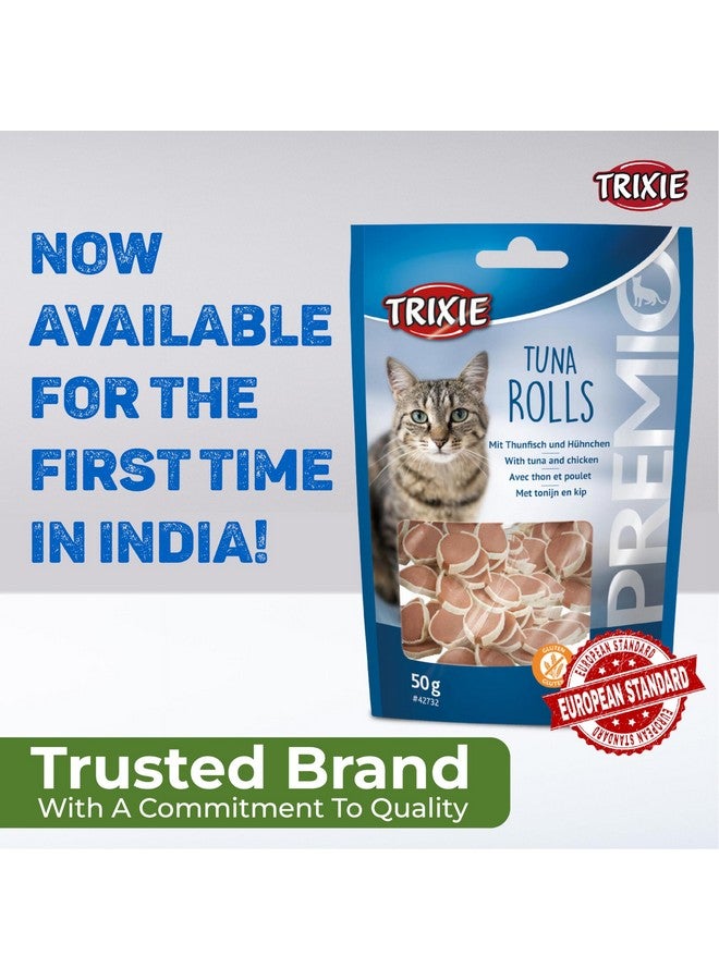 Trixie Premio Tuna Rolls, 50 G And Kittos Snapper Jerky Strips Cat Treats, Rich Protein Low Fat, Premium Reward & Training Treat, Pack Of 3 - Image 2
