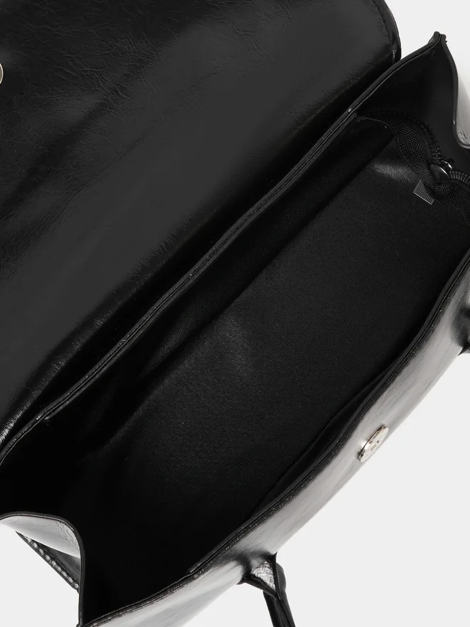 Styli Styli Solid Flap Over Shoulder Bag
