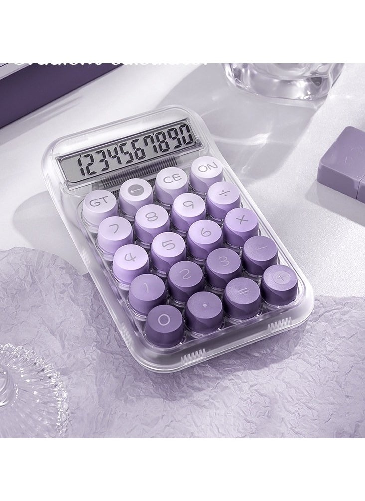 PEI  AN Cute Transparent Calculator – Mini Desktop Office Calculator for Students, Accounting, and Finance  - Image 1