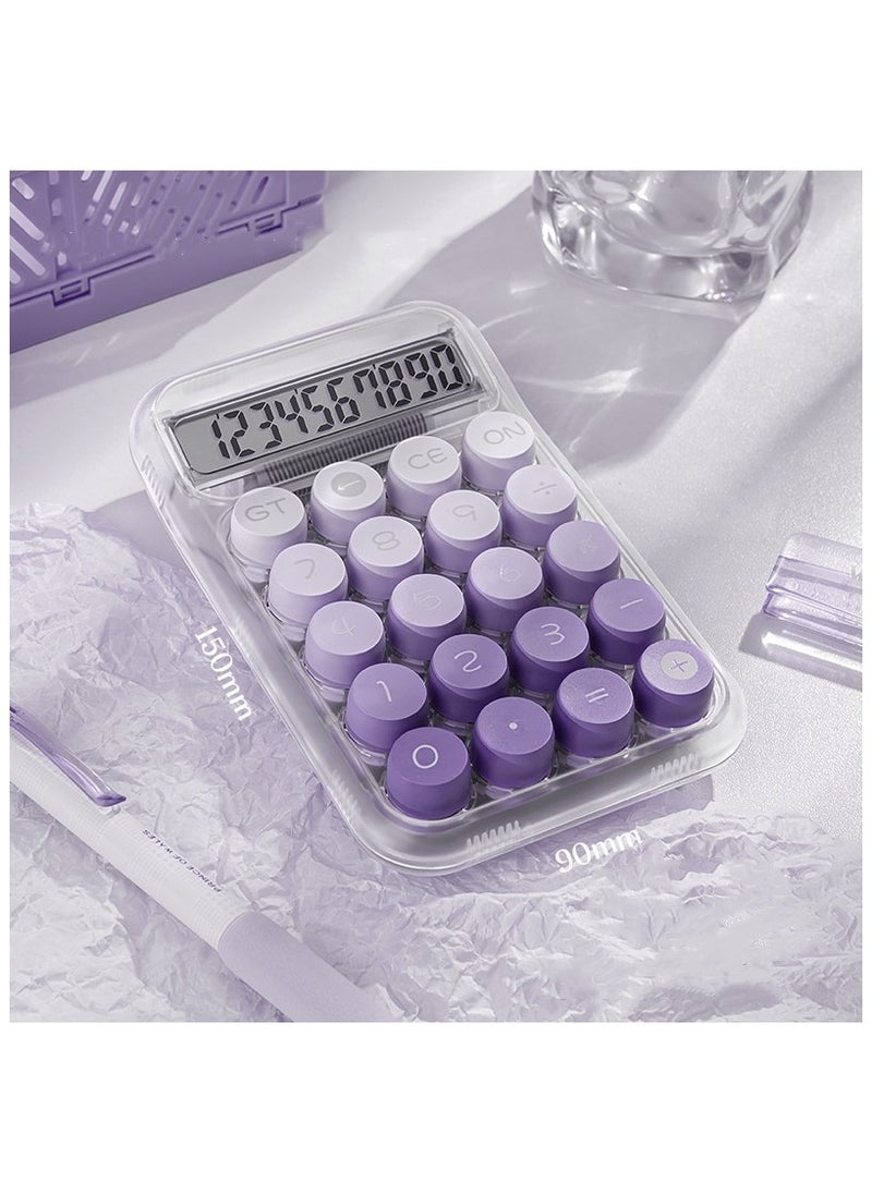 PEI  AN Cute Transparent Calculator – Mini Desktop Office Calculator for Students, Accounting, and Finance  - Image 2