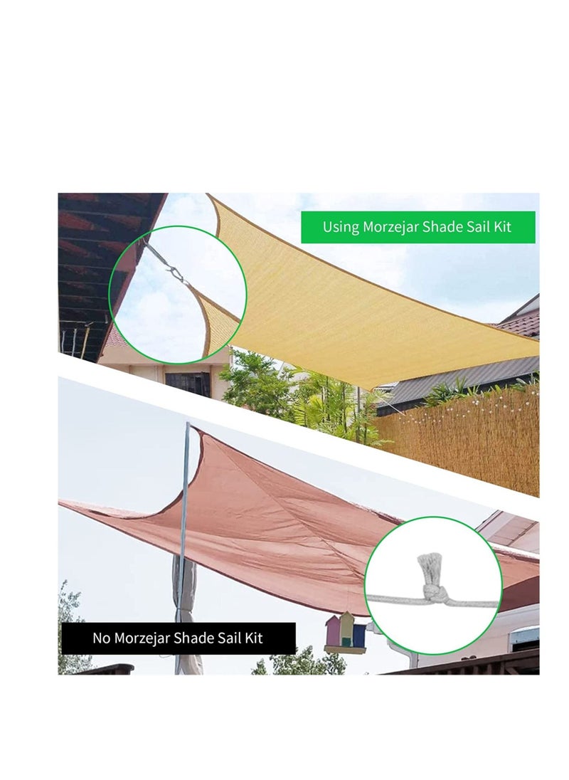 Y&D Sun Shade Sail Hardware Kit, Stainless Steel with 44 PCS Fixing Accessories, for Fixed Solar Installation Patio Lawn and Garden  - Image 3