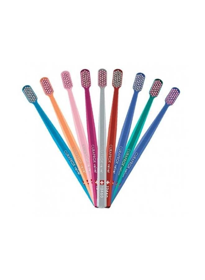 CURAPROX Toothbrush CS 12460 Velvet - Soft Toothbrushes for adults with 12460 CUREN® Bristles - Multicolor (pack of 1) - Image 2
