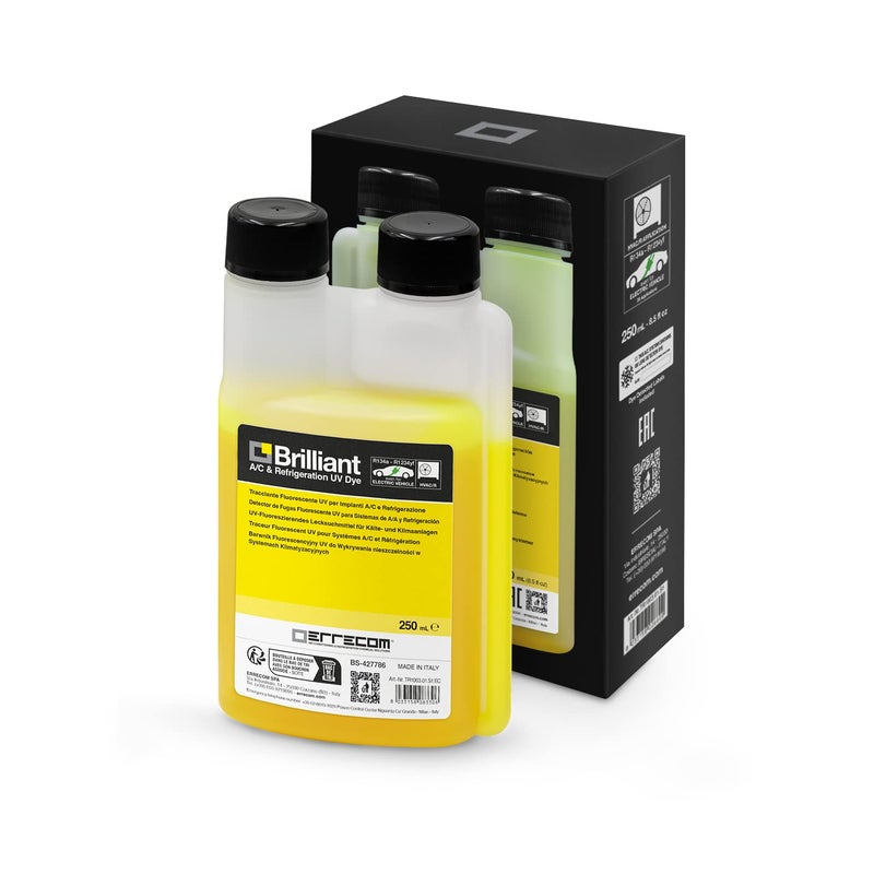 ERRECOM BRILLIANT, Yellow UV dye detector for A/C systems with R12, R134a, R1234yf, Hybrid & Electric Vehicles - Image 2