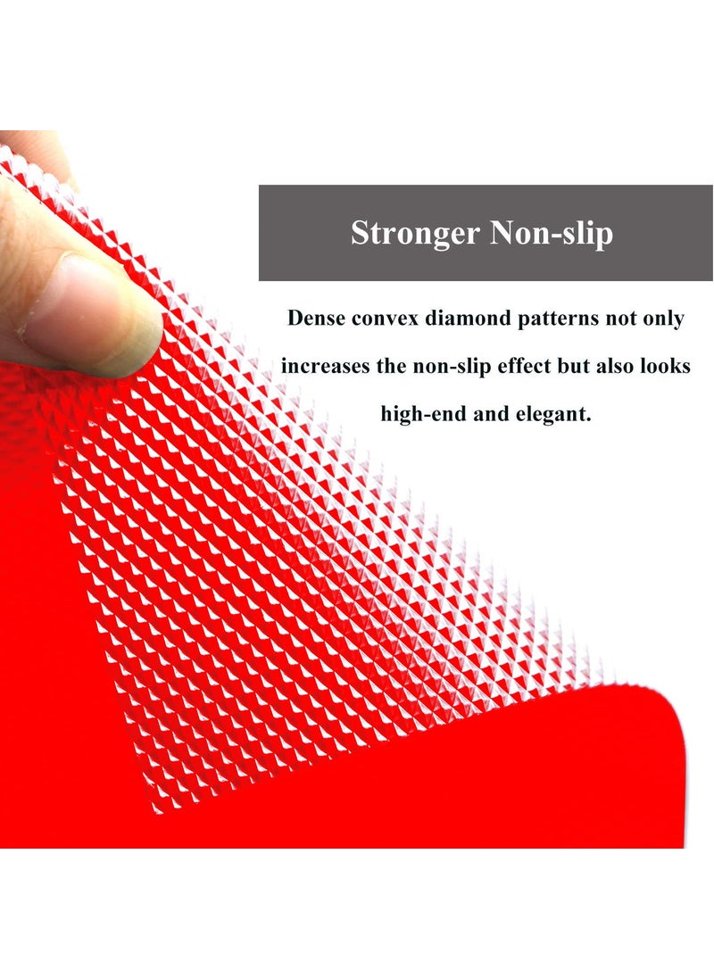 Kuber Industries Kuber Industries Duty Diamond/Dots Shelf Liners, Non-Slip Drawer Liner Cabinet Pad Refrigerator Mat No Odor for Home and Kitchen-45X150 cm (1.5 Mtr,Red)-KUBMART11701  - Image 3