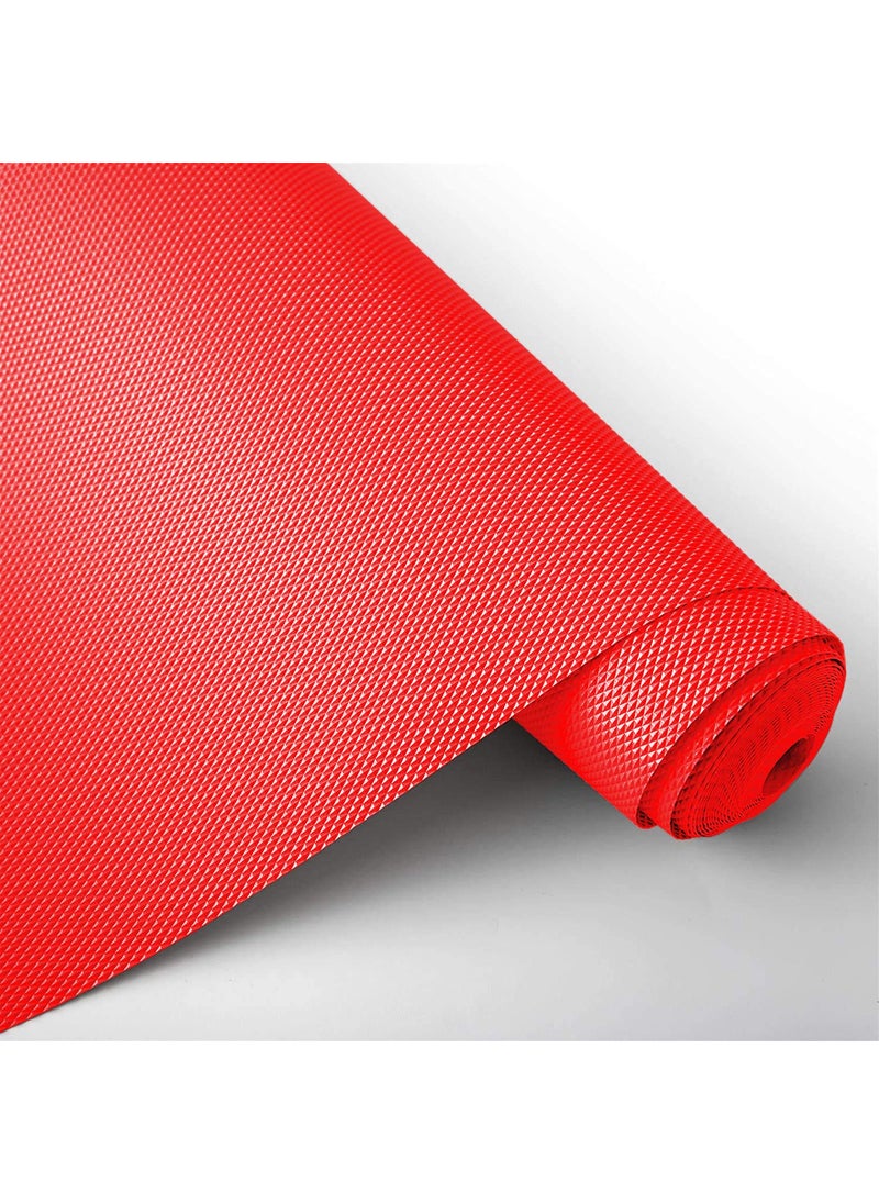 Kuber Industries Kuber Industries Duty Diamond/Dots Shelf Liners, Non-Slip Drawer Liner Cabinet Pad Refrigerator Mat No Odor for Home and Kitchen-45X150 cm (1.5 Mtr,Red)-KUBMART11701  - Image 1