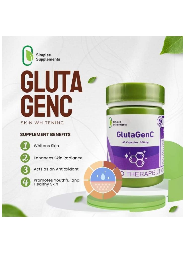 Simplee Supplements ملحق كبسولة التبييض Simplee GlutaGenC  - Image 2