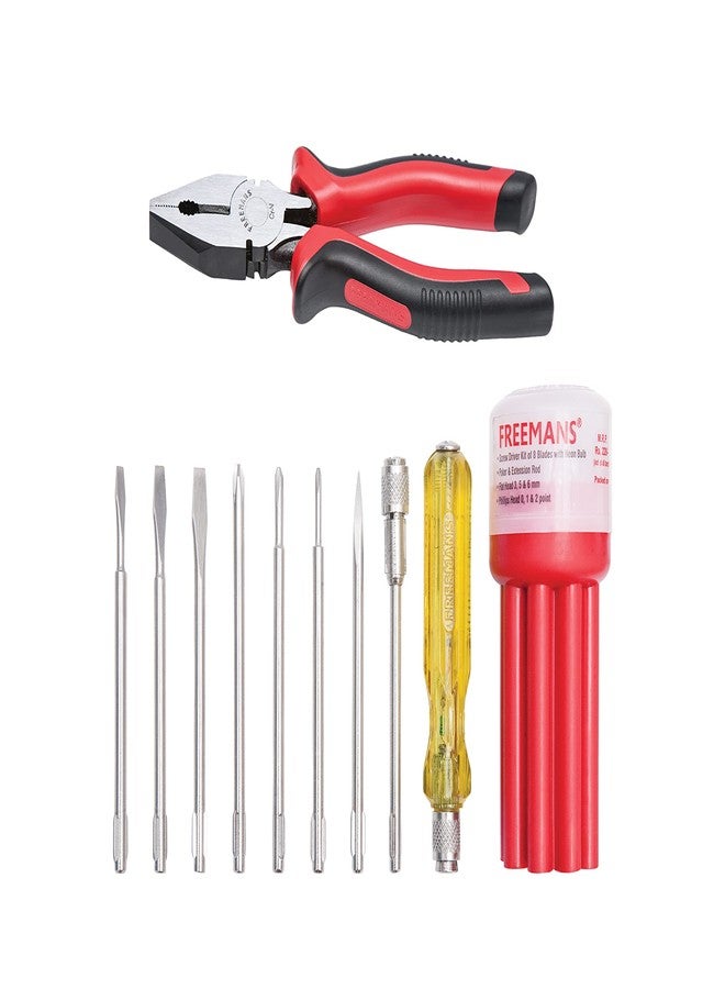 FREEMANS FCP08 Combination Plier 8"/200mm + TK08 Screw Driver kit (8 pcs) - Image 1