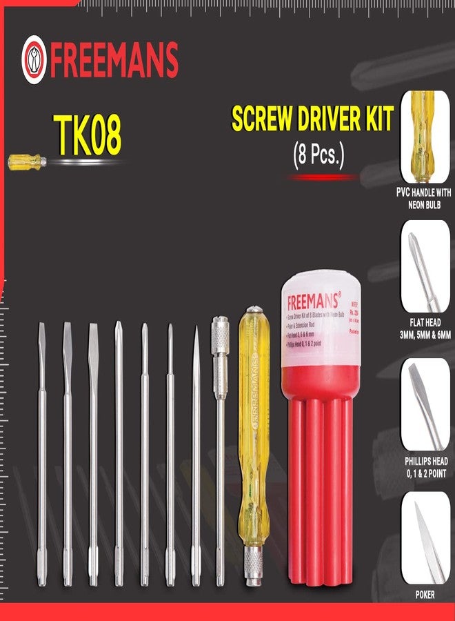 FREEMANS FCP08 Combination Plier 8"/200mm + TK08 Screw Driver kit (8 pcs) - Image 3