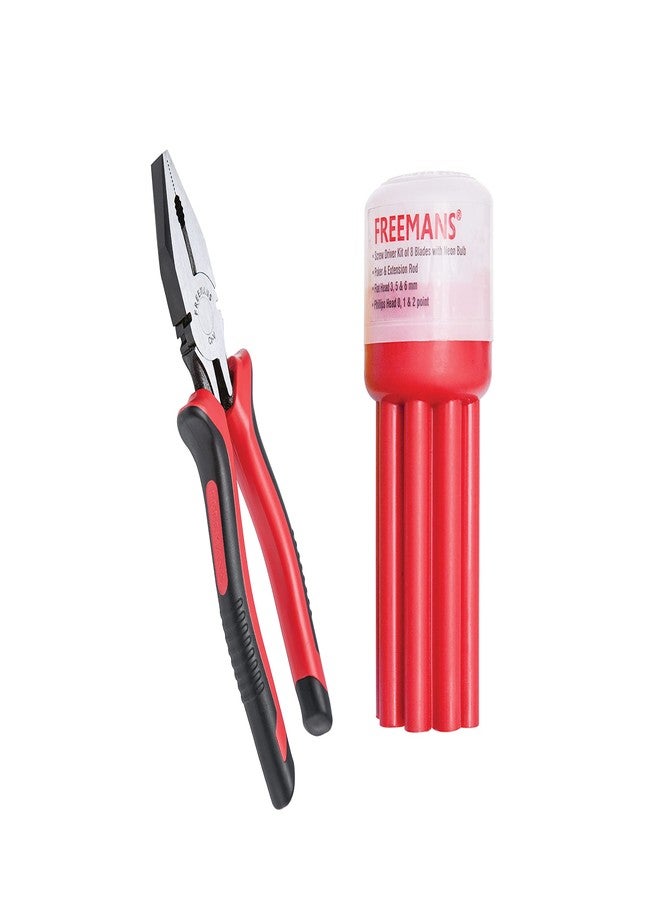 FREEMANS FCP08 Combination Plier 8"/200mm + TK08 Screw Driver kit (8 pcs) - Image 2