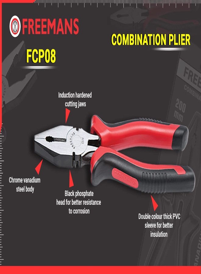 FREEMANS FCP08 Combination Plier 8"/200mm + TK08 Screw Driver kit (8 pcs) - Image 4
