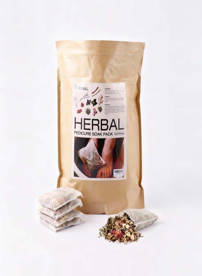 نوفال حمام القدمين العشبي نوفال، مع تعليمات باللغة الإنجليزية، مكونات طبيعية، 30 غرام × 30 كيسًا - Image 1