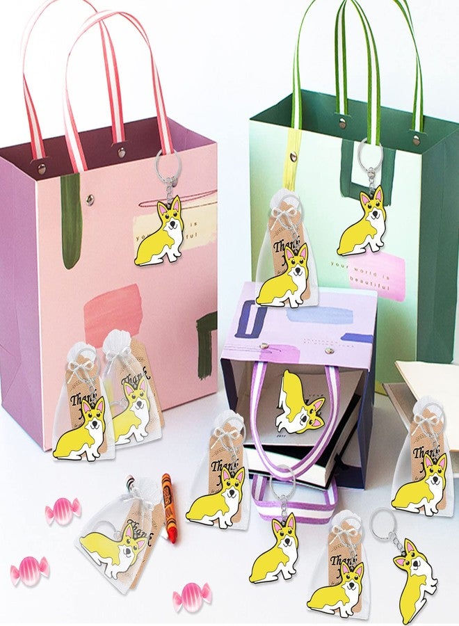 CiciBear 40 Pack Corgi Keychains Party Decoration for Corgi Dog Puppy, Pet Animals,Let's Pawty Party, Animal Lover, Kids Birthday, Baby Shower - Image 4