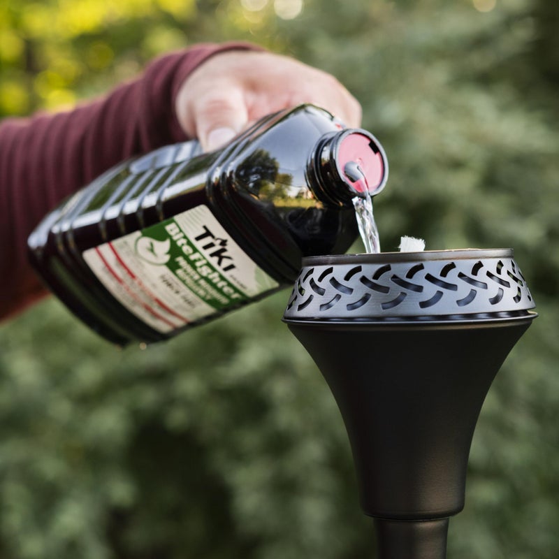 TIKI BiteFighter Mosquito Repellent Torch Fuel â€“ 3/4 Gallon (100 oz.), Citronella & Cedar Formula for Mosquito Repellency, Easy Pour Bottle, Use with Torches & Table Torches, Outdoor & Backyard Use - Image 2