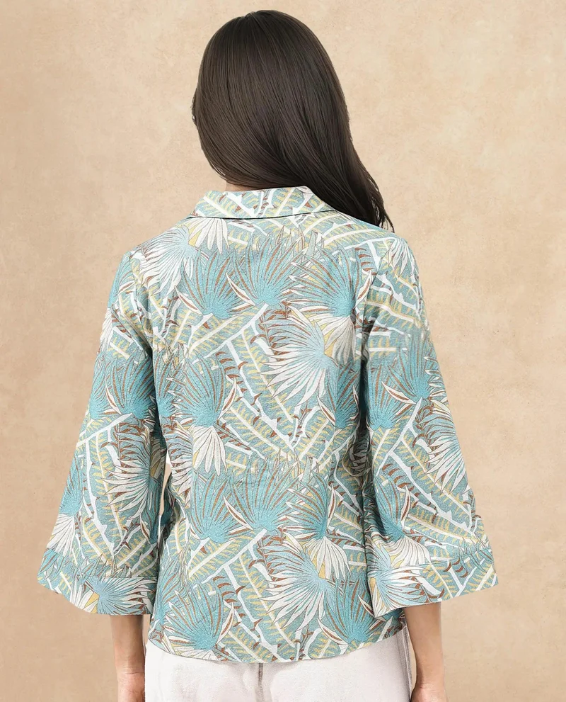 Rareism Women's Tropical Printed Top