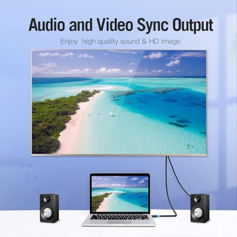 كابل AAC HDMI 2.0 عالي السرعة 18 جيجابت في الثانية عالي الوضوح 1080p@60 هرتز ثلاثي الأبعاد، إرجاع الفيديو UHD 3860p، HD 1080p، متوافق مع إيثرنت 1 - Image 3