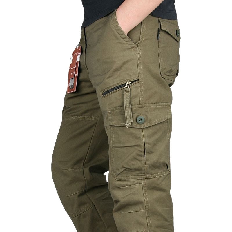 Men's Casual Cargo Pants Straight Leg Loose Multi-pocket - Image 5
