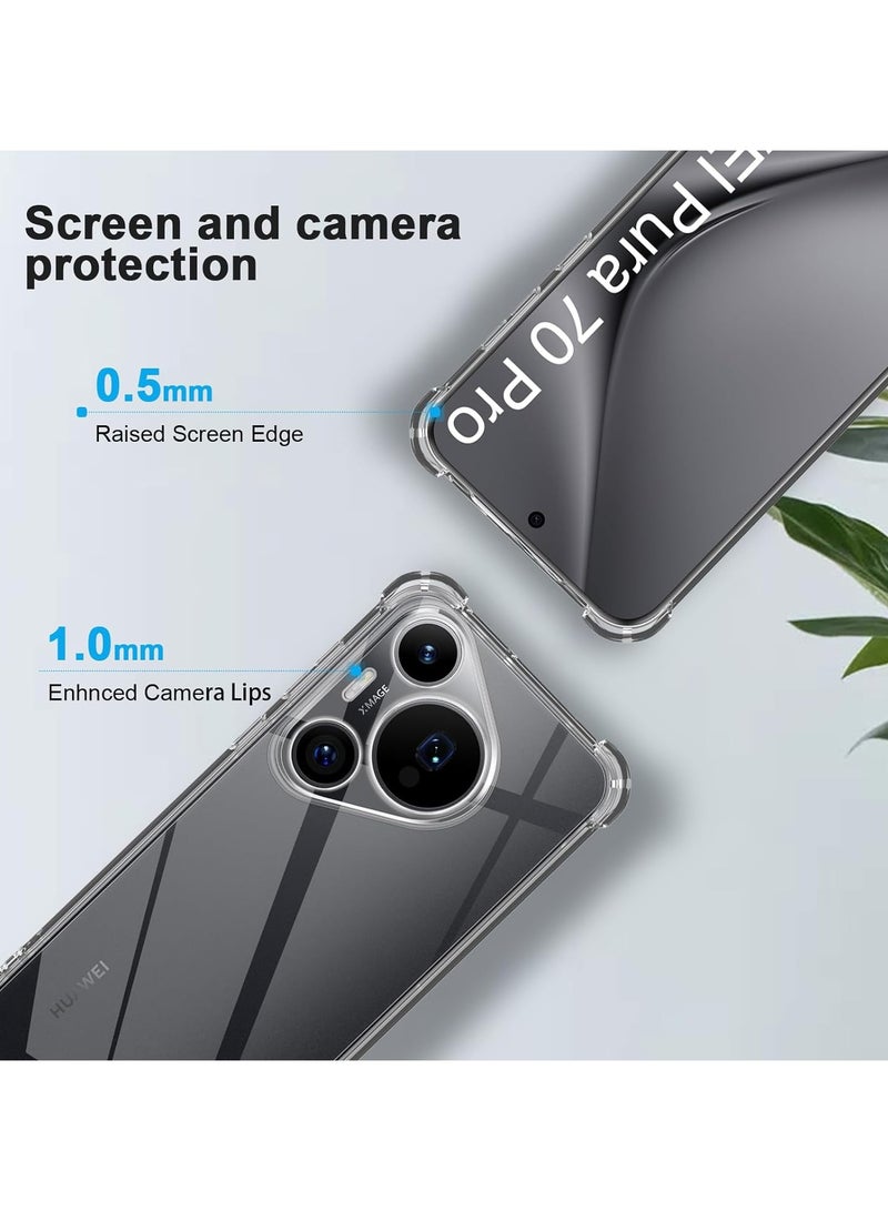 general Case Compatible with Huawei Pura 70 Pro, HD Clear Ultra Thin Silicone Flexible TPU Gel Anti-Shock Anti-Scratch Case for Huawei Pura 70 Pro - Image 4