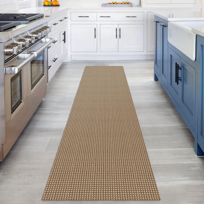 KOZYFLY Boho Runners for Hallways 2x8 ft Washable Kitchen Runner Non Slip Rubber Backed Hall Runners Cotton Entryway Runner Rugs Floor Carpet for Indoor Backdoor Bedroom Kitchen, Tan/Orange/Brown - Image 2