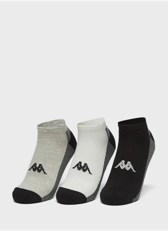 كابا 3 Pack Logo Ankle Socks