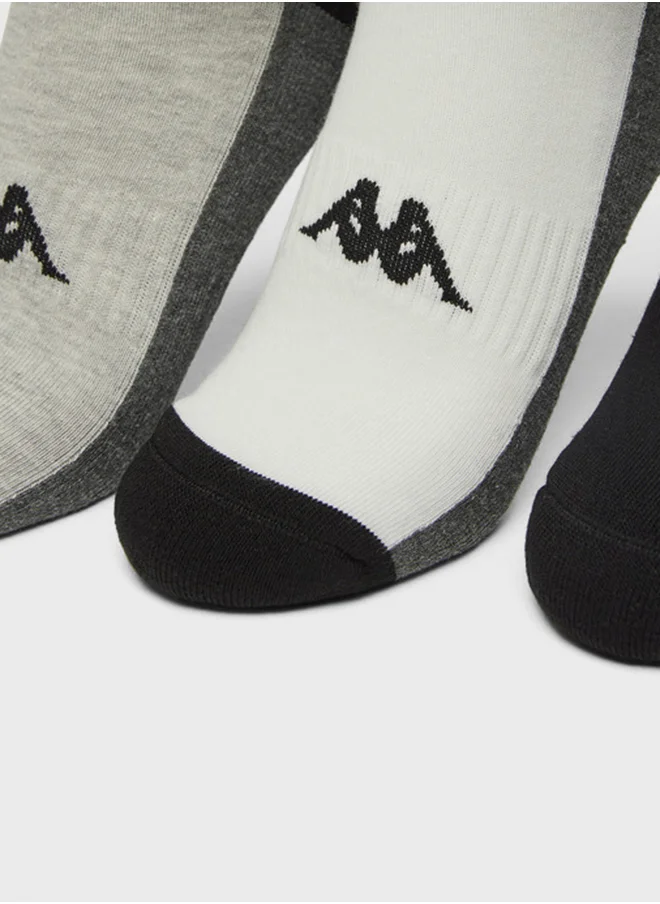 كابا 3 Pack Logo Ankle Socks