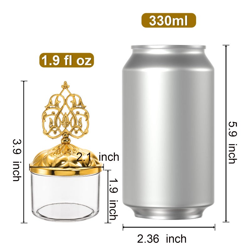 Mezchi 24 Pack Fillable Clear Favor Boxes with Gold Dome Lids, Plastic Dome Shaped Wedding Party Favor Candy Box, Decorative Candy Storage Containers for Chocolate, Cakes, Desserts, Snacks, Macaroons - Image 2