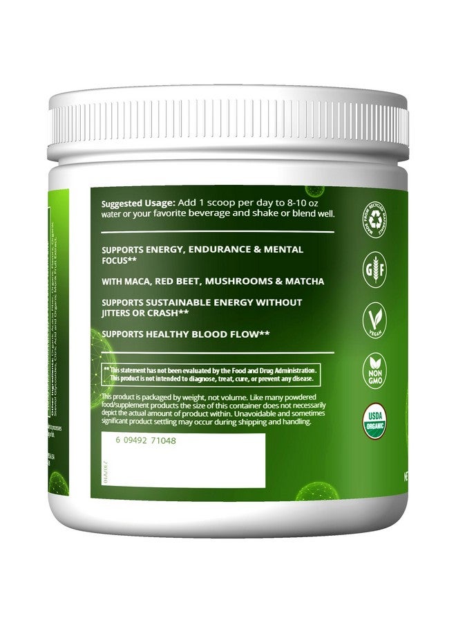 ام ار ام مسحوق ما قبل التمرين العضوي من MRM Nutrition | بنكهة Island Fusion | أطعمة خارقة + 150 مجم من الكافيين الطبيعي + مواد تكييفية | طاقة نظيفة + تركيز | تدفق دم صحي | نباتي + غير معدّل وراثيًا | 20 وجبة - Image 3