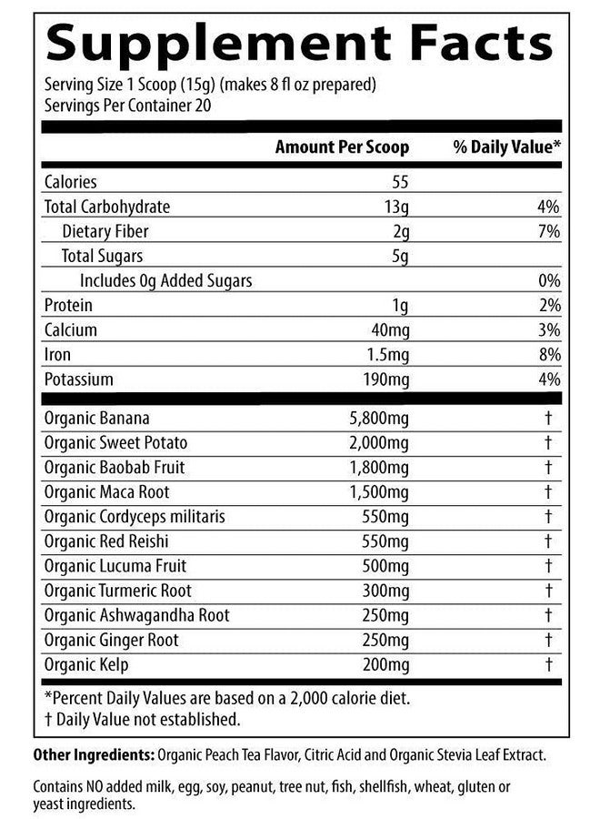 ام ار ام مسحوق ما قبل التمرين العضوي من MRM Nutrition | بنكهة Island Fusion | أطعمة خارقة + 150 مجم من الكافيين الطبيعي + مواد تكييفية | طاقة نظيفة + تركيز | تدفق دم صحي | نباتي + غير معدّل وراثيًا | 20 وجبة - Image 5