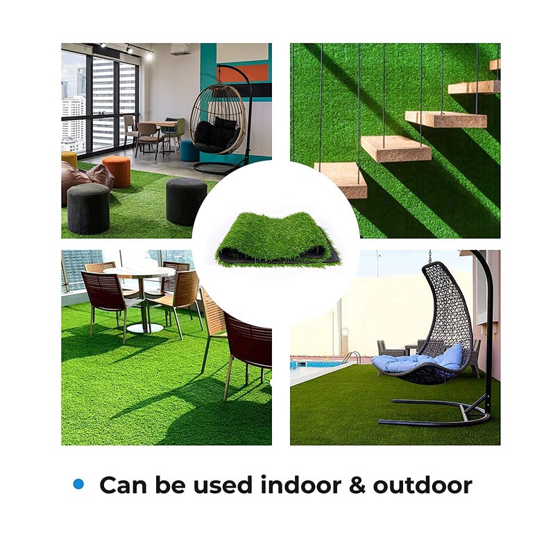 Kuber Industries Kube Industries 35 MM Artificial Grass Indoor Outdoor Garden Lawn Landscape Synthetic Grass Mat (12" X 48") Green-HS_38_KUBMART21101, Standard - Image 3