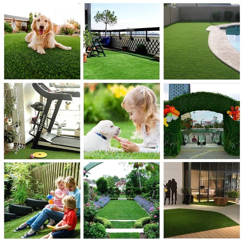 Kuber Industries Kube Industries 35 MM Artificial Grass Indoor Outdoor Garden Lawn Landscape Synthetic Grass Mat (12" X 48") Green-HS_38_KUBMART21101, Standard - Image 5