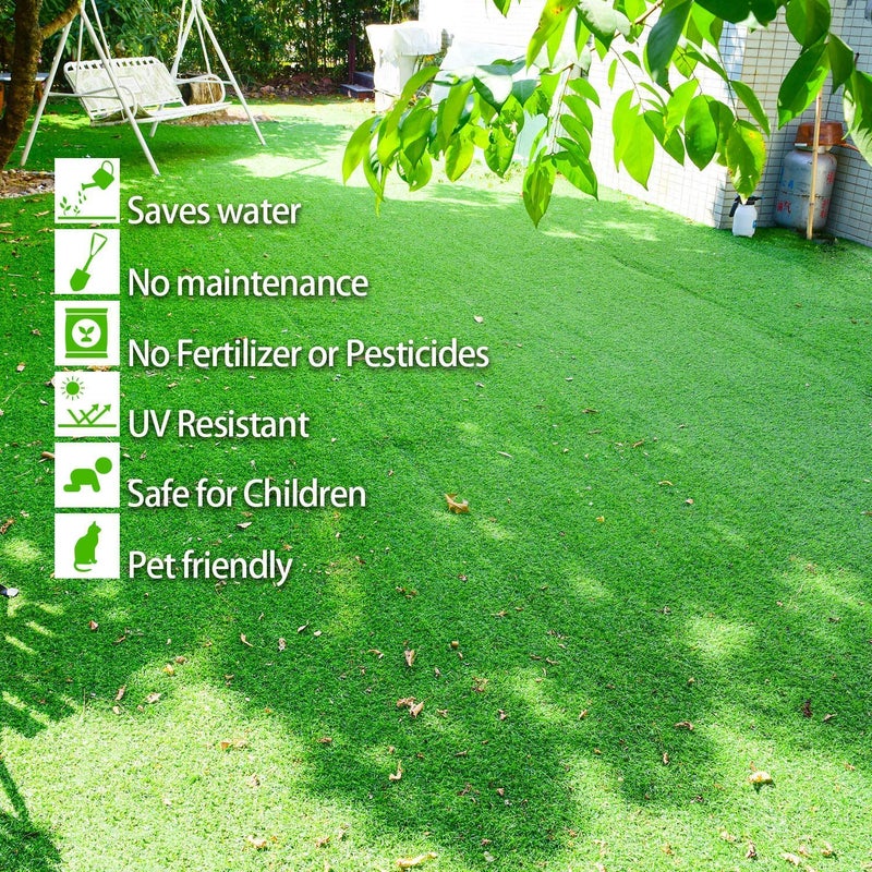Kuber Industries Kube Industries 35 MM Artificial Grass Indoor Outdoor Garden Lawn Landscape Synthetic Grass Mat (12" X 48") Green-HS_38_KUBMART21101, Standard - Image 4