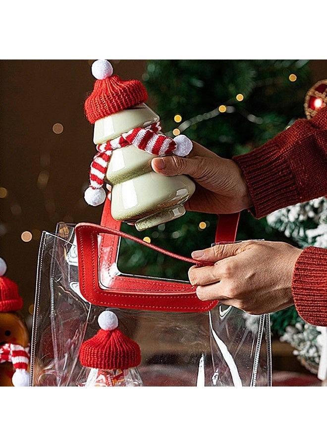 general Milk Tea Drink Cup tree Shaped Plastic Bottle Pet Material Clear Candy Jar Reusable Beverage Container for Holiday and Party - Image 3