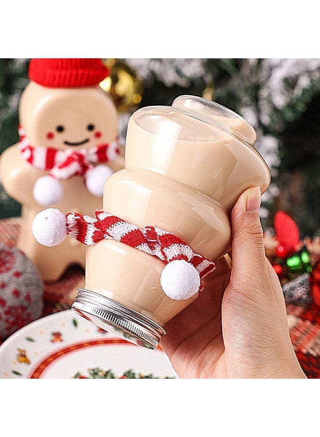 general Milk Tea Drink Cup tree Shaped Plastic Bottle Pet Material Clear Candy Jar Reusable Beverage Container for Holiday and Party - Image 5