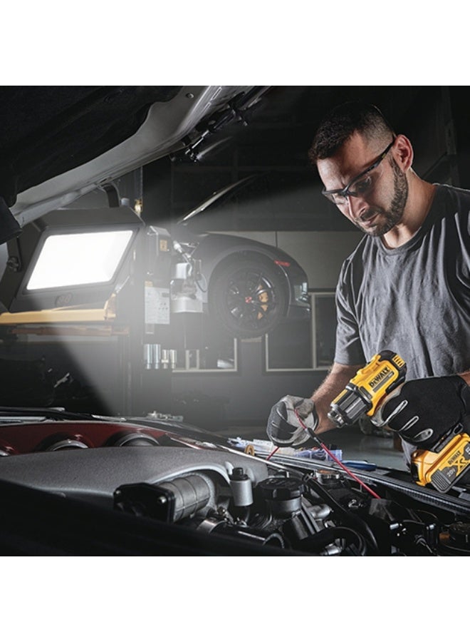 【USB Charger & Work Light】90W Solar Flood Light, 9000LM Magnetic Base Portable LED Light with 5 Modes & Phone Charging, IP20 Water-Resistant for Workshop, Camping, Emergency Power Outage - Image 5