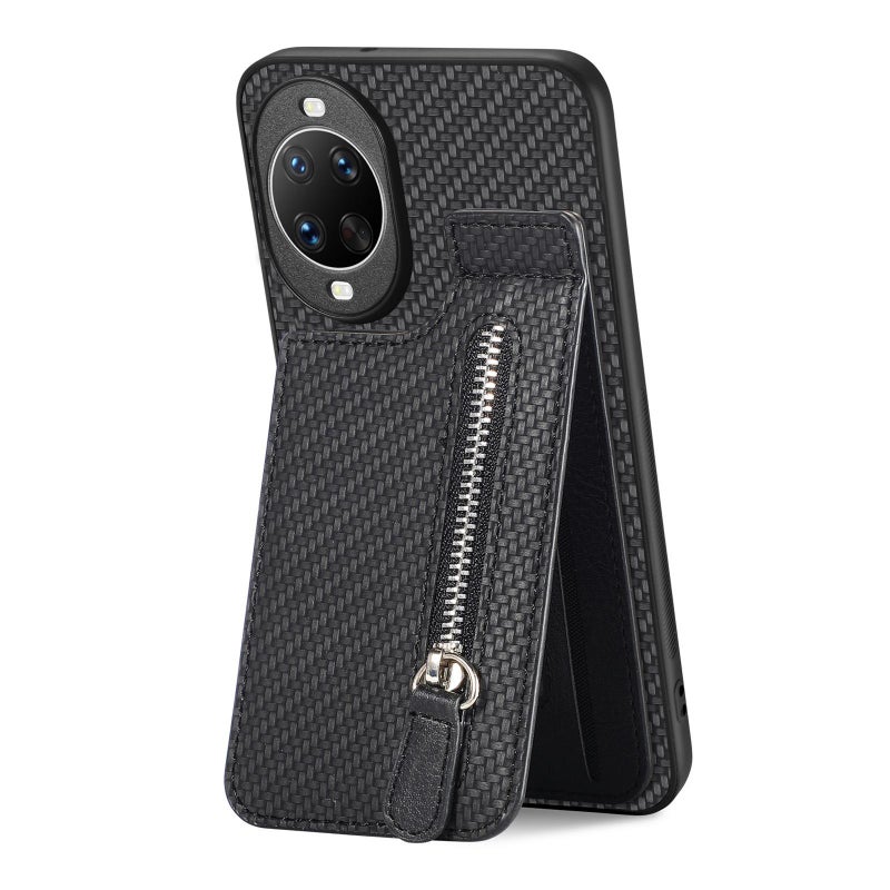 إيروريكس جراب هاتف Huawei nova 14 من ألياف الكربون بسحاب عمودي (أسود) - Image 3