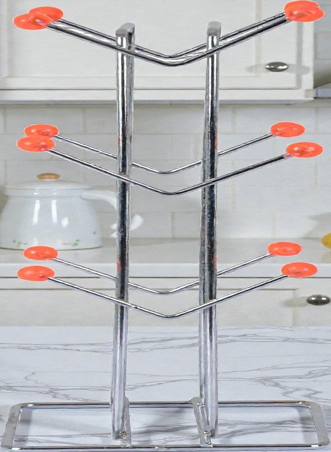 STANDIFY® V-Cup & Mug Stand_P_Stnfy Cup & Mug Holder Stainless Steel Multi-Purpose Organizer Kitchen Stand for Countertop & Sink Area. - Image 2