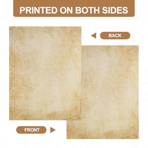 Joyberg 70PCS Vintage Paper 8.5 x 11 in Parchment paper for Writing Letter writing Paper, Decorative Printer Paper for Invitation, Letter, Resume, Award, Diploma, Art, Craft, Certificate Antique - Image 3