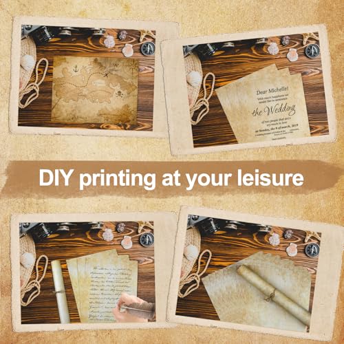 Joyberg 70PCS Vintage Paper 8.5 x 11 in Parchment paper for Writing Letter writing Paper, Decorative Printer Paper for Invitation, Letter, Resume, Award, Diploma, Art, Craft, Certificate Antique - Image 5