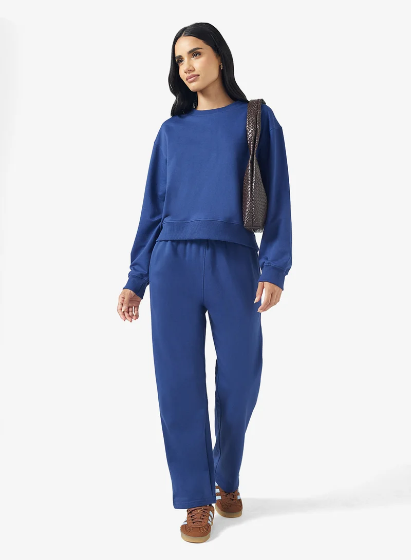 Ginger Basics Cotton Oversize Wide Leg Sweatpant