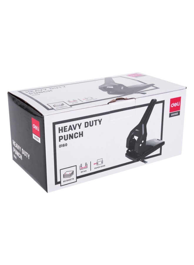 Deli دلي E0160 EXCEED مثقاب ثقيل مزدوج 2 - سعة 60 ورقة - بناء بلاستيكي ومعدني - مثالي لتقارير المكتب والتخزين الكبير - 1 قطعة/صندوق ملون - Image 4